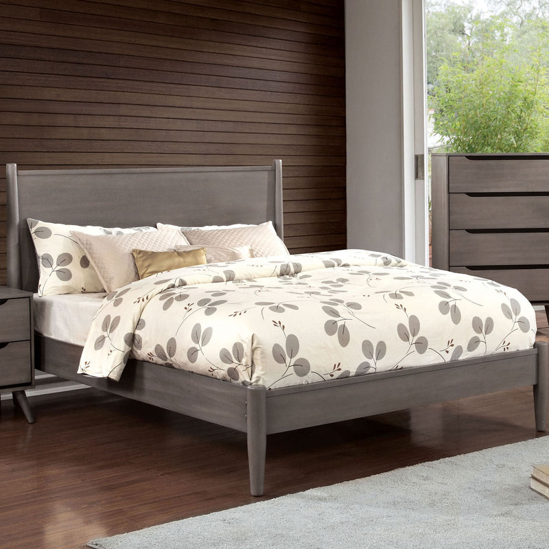 Lennart Gray 5 Pc. Queen Bedroom Set w/ 2NS