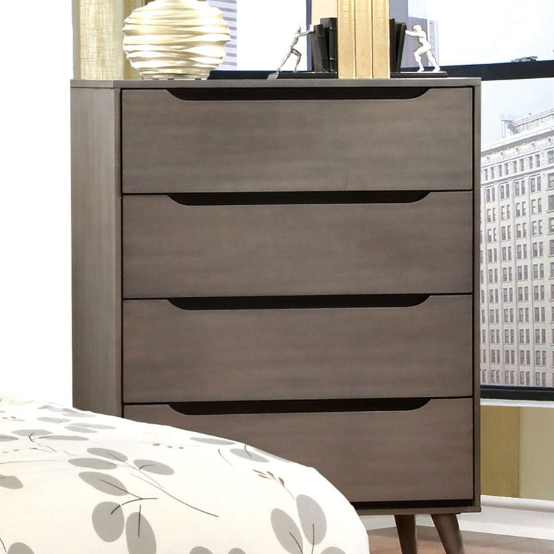 Lennart Gray 5 Pc. Queen Bedroom Set w/ Chest