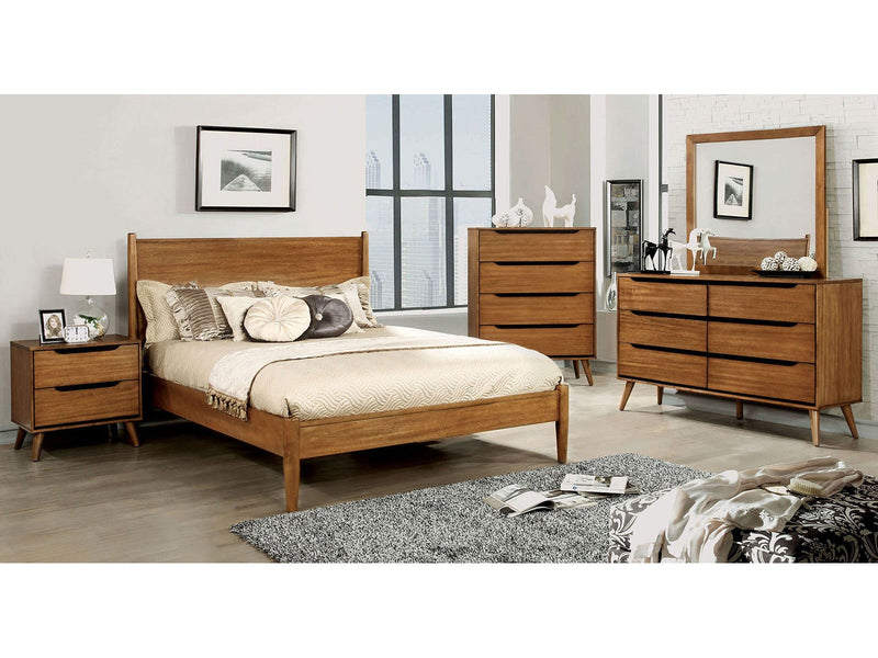 Lennart Oak 5 Pc. Queen Bedroom Set w/ 2NS