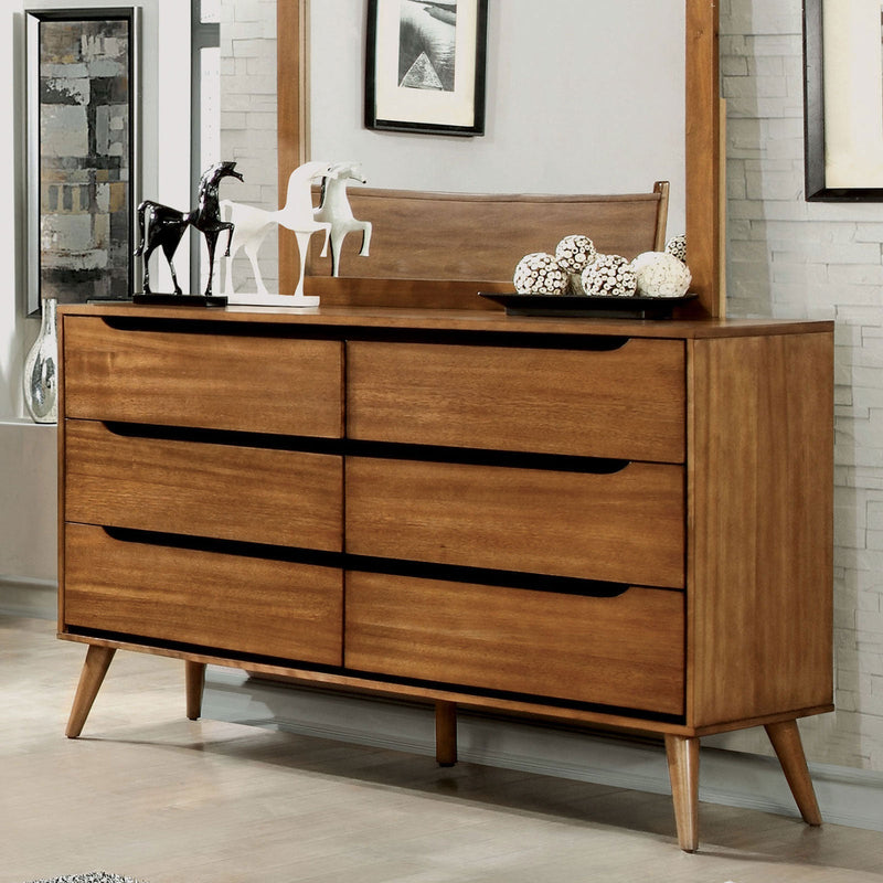 Lennart Oak 5 Pc. Queen Bedroom Set w/ 2NS