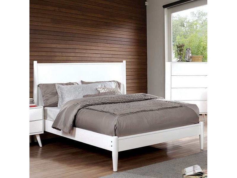 Lennart White Twin Bed
