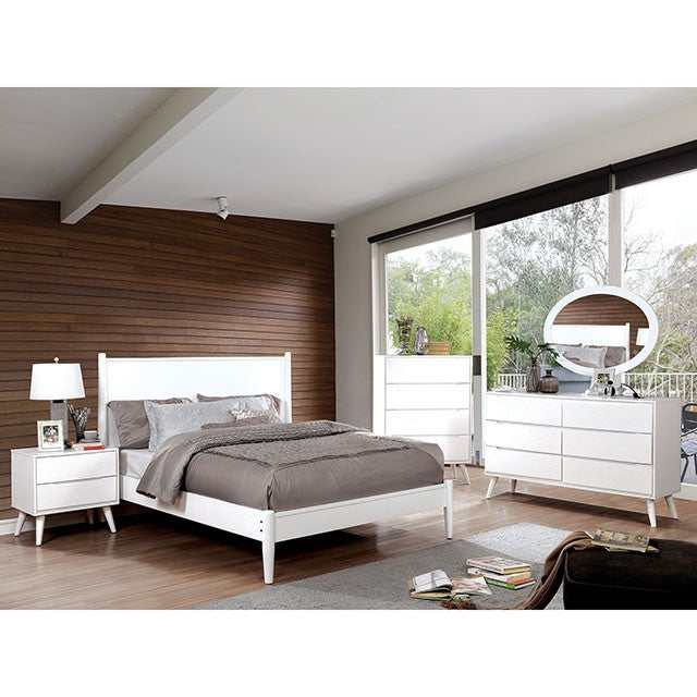 Lennart White Twin Bed
