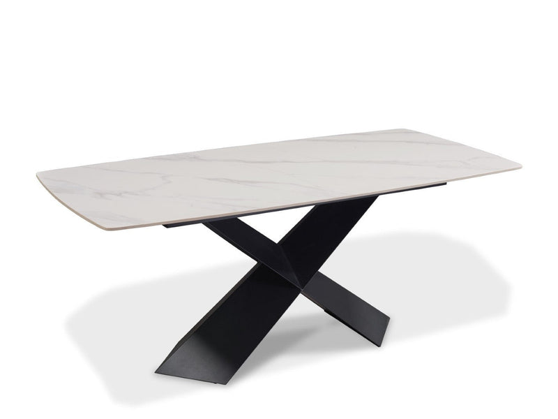 Lenvik Black/White Dining Table
