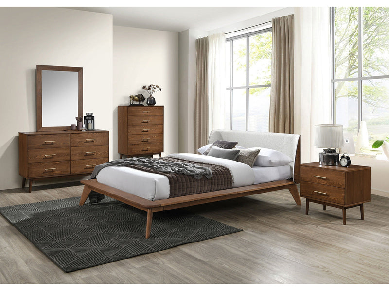 Lenzburg Walnut/Beige E.King Bed