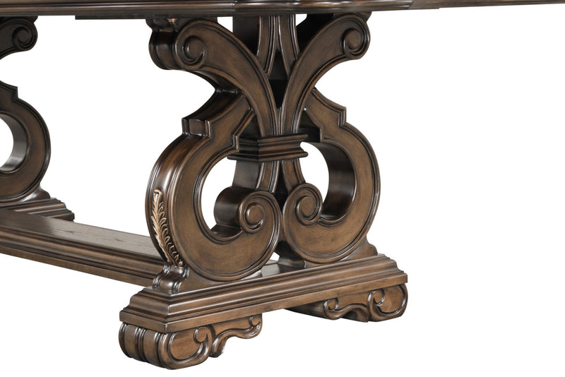 Leovanni Dark Brown Dining Table