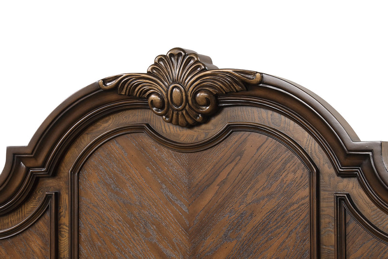 Leovanni Dark Brown Eastern King Bed