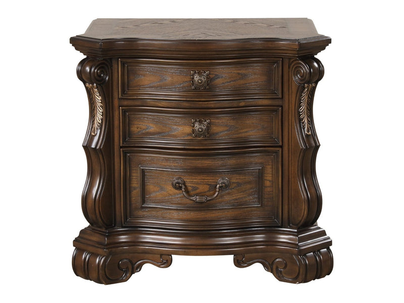 Leovanni Dark Brown Nightstand