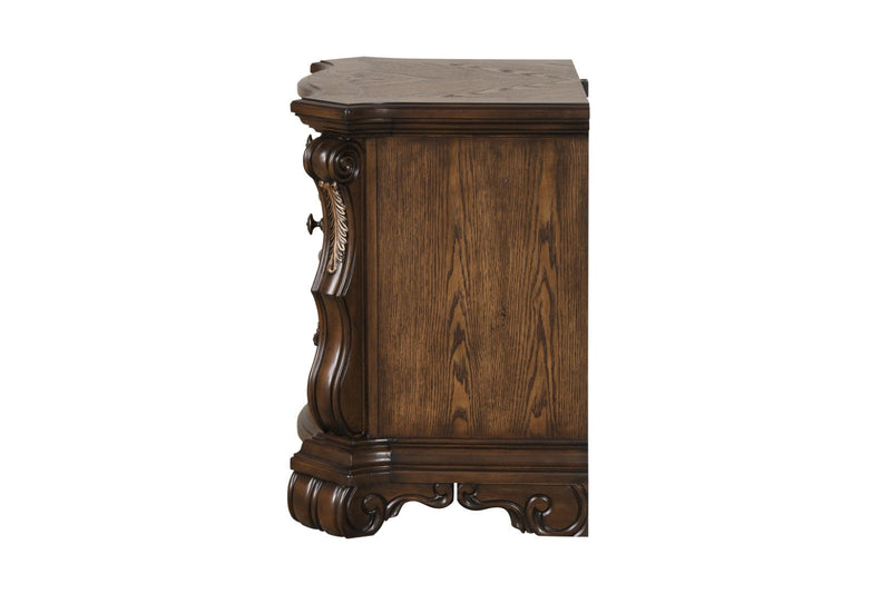 Leovanni Dark Brown Nightstand