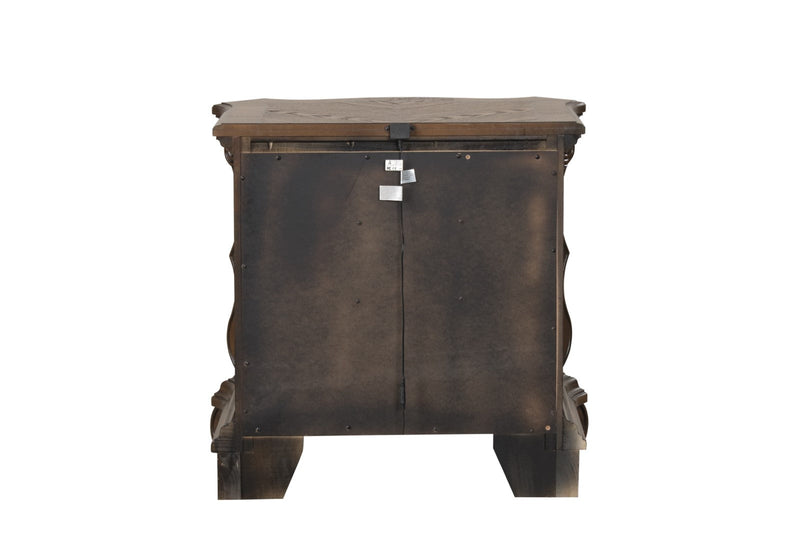 Leovanni Dark Brown Nightstand
