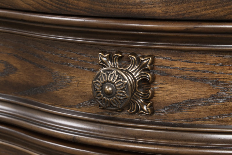 Leovanni Dark Brown Nightstand