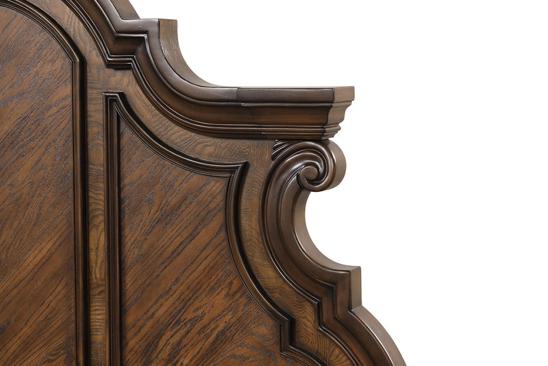 Leovanni Dark Brown Queen 5 Piece Bedroom Set w/2 Nightstands