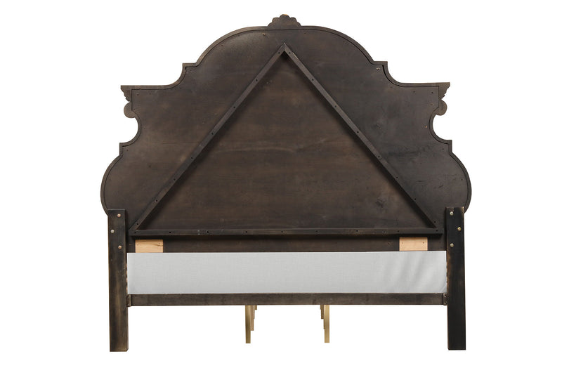 Leovanni Dark Brown Queen Bed