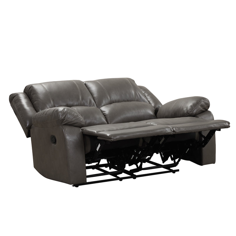 Letha Gray PU Leather Sofa & Loveseat