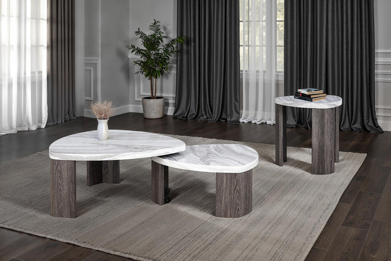 Levis Gray Triangle End Table