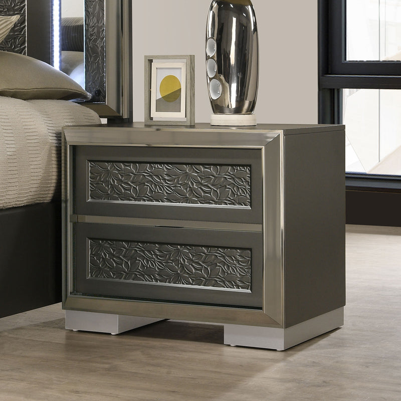Leyland Dark Gray Queen 5 Piece Bedroom Set w/2 Nightstands