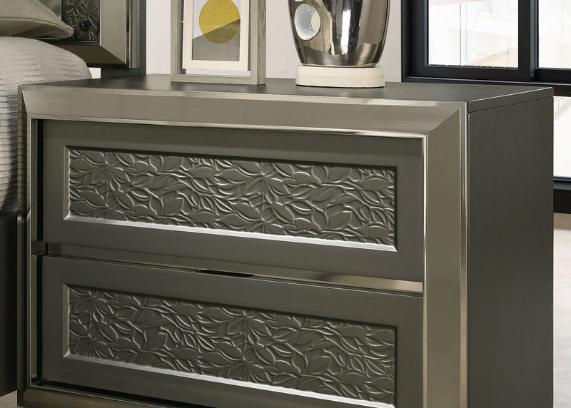 Leyland Dark Gray Queen 5 Piece Bedroom Set w/2 Nightstands