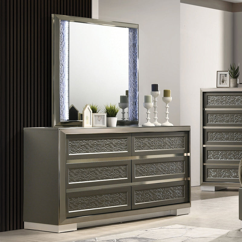 Leyland Dark Gray Queen 5 Piece Bedroom Set w/Chest