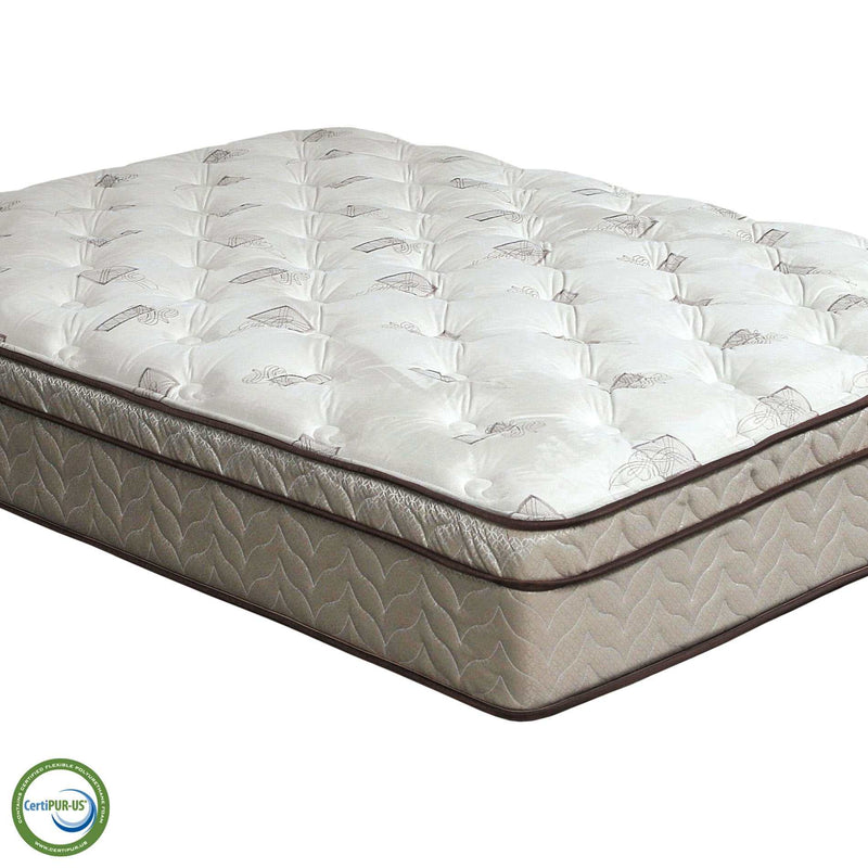 Lilium White/Brown 13" Euro Pillow Top  California King Mattress
