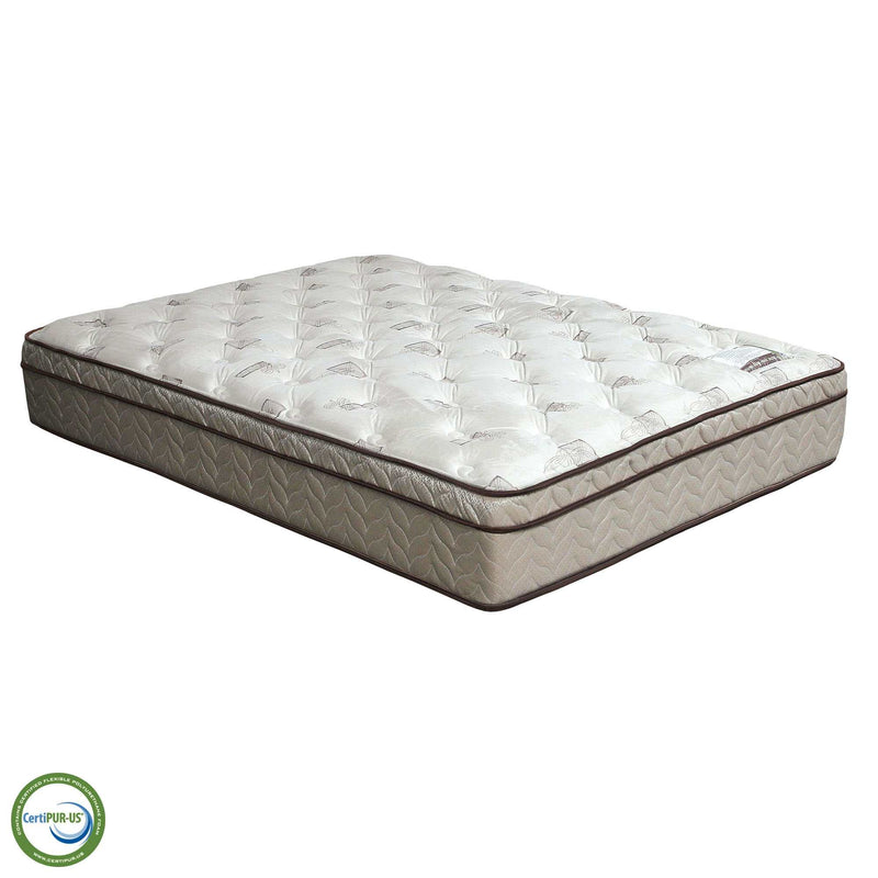 Lilium White/Brown 13" Euro Pillow Top Eastern King Mattress