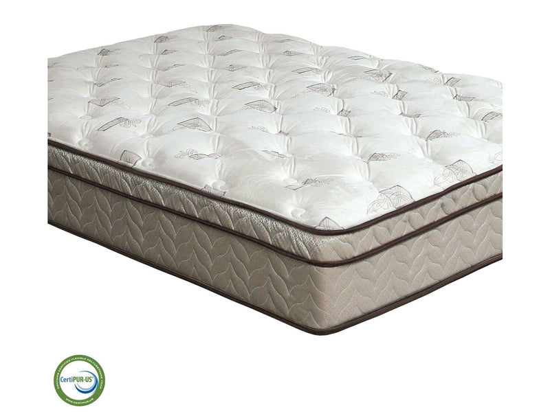Lilium White/Brown 13" Euro Pillow Top Full Mattress