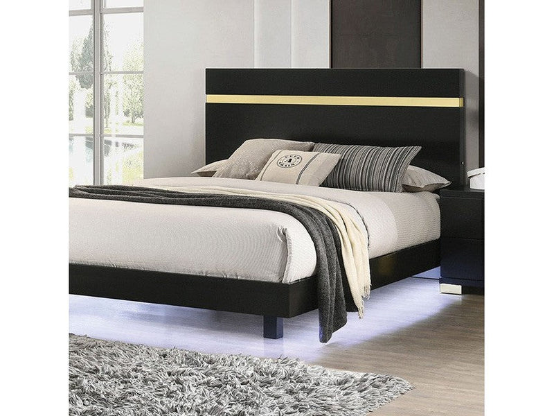 Lillestrom Black/Gold Twin Bed
