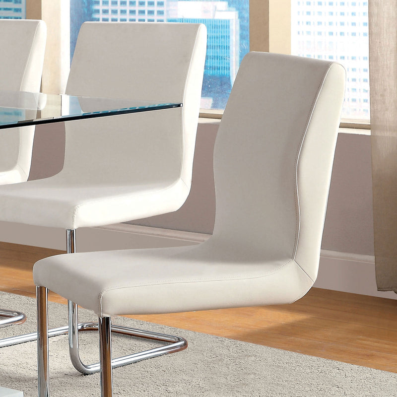 Lodia White 5 Pc. Round Dining Room Set