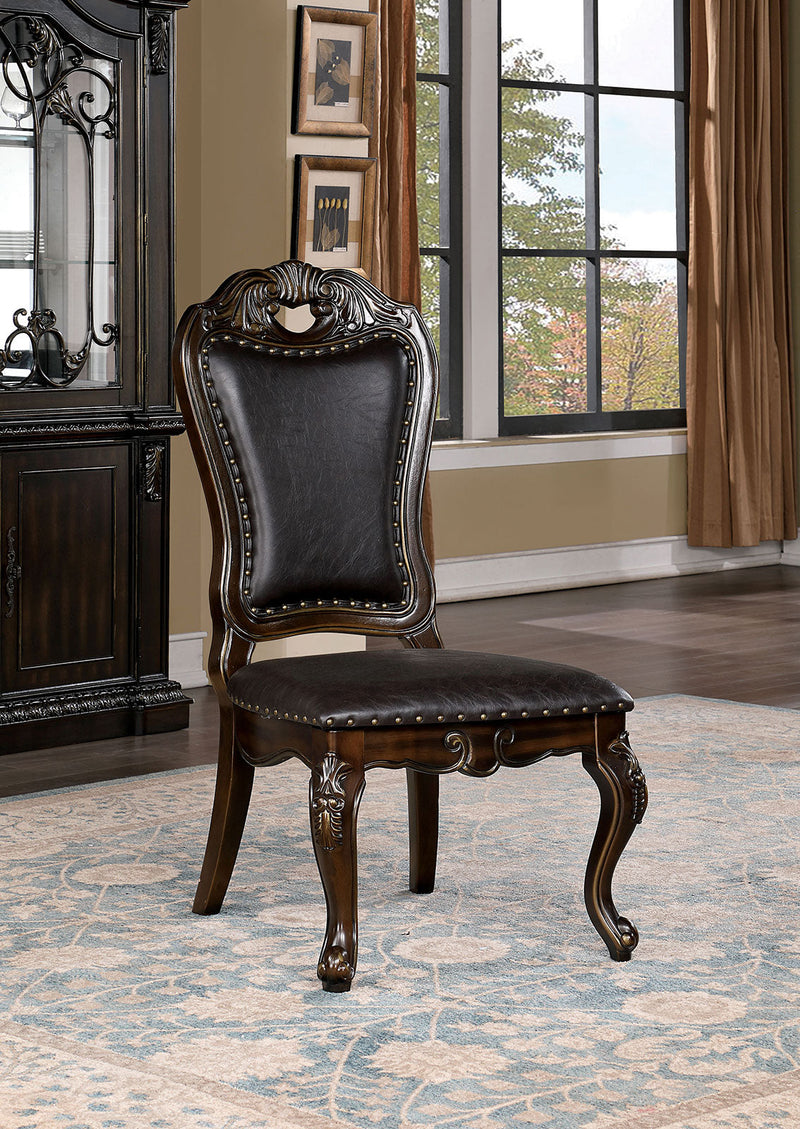 Lombardy Walnut/Dark Brown 7 Pc. Dining Room Set