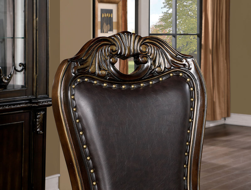 Lombardy Walnut/Dark Brown 7 Pc. Dining Room Set