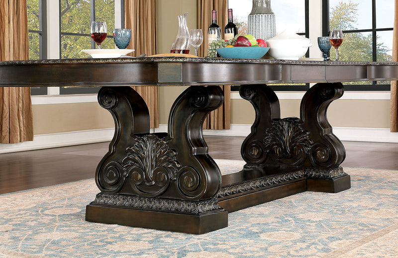 Lombardy Walnut/Dark Brown 9 Pc. Dining Room Set