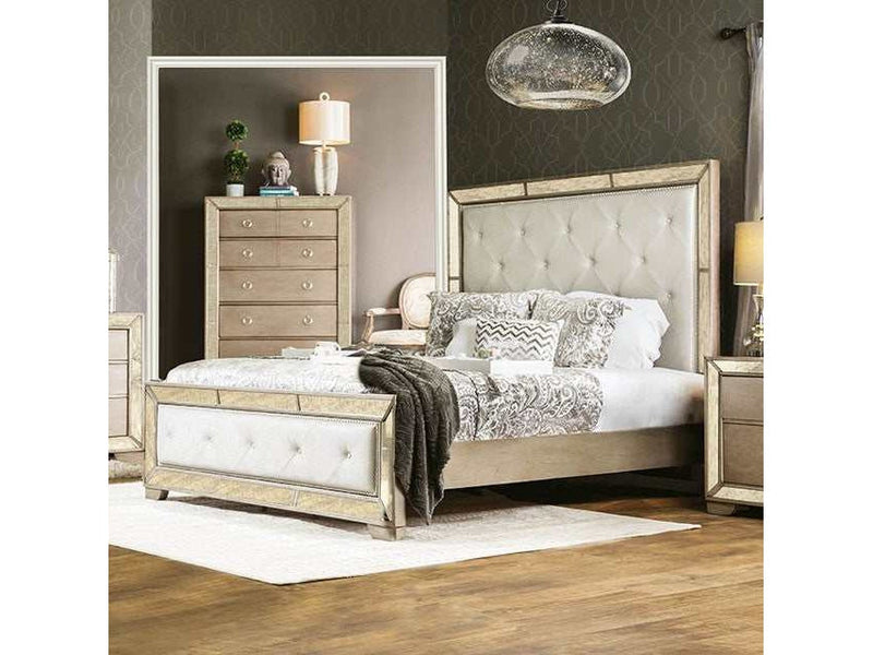 Loraine Champagne California King Bed