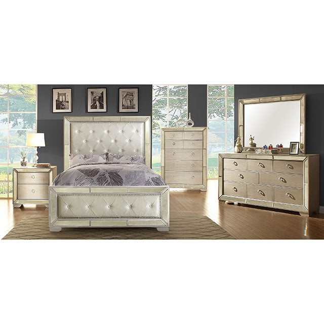 Loraine Champagne California King Bed