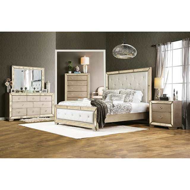 Loraine Champagne California King Bed
