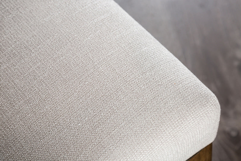 Losone Brown/White Bench w/ Cushion