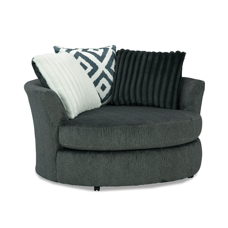 Loughlin Gun Metal Swivel Chair