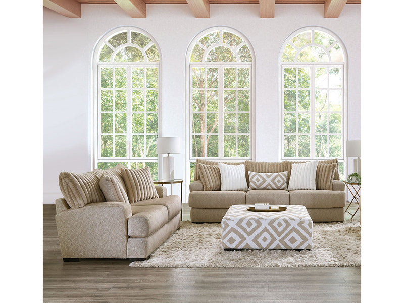 Loughlin Light Brown Sofa & Loveseat