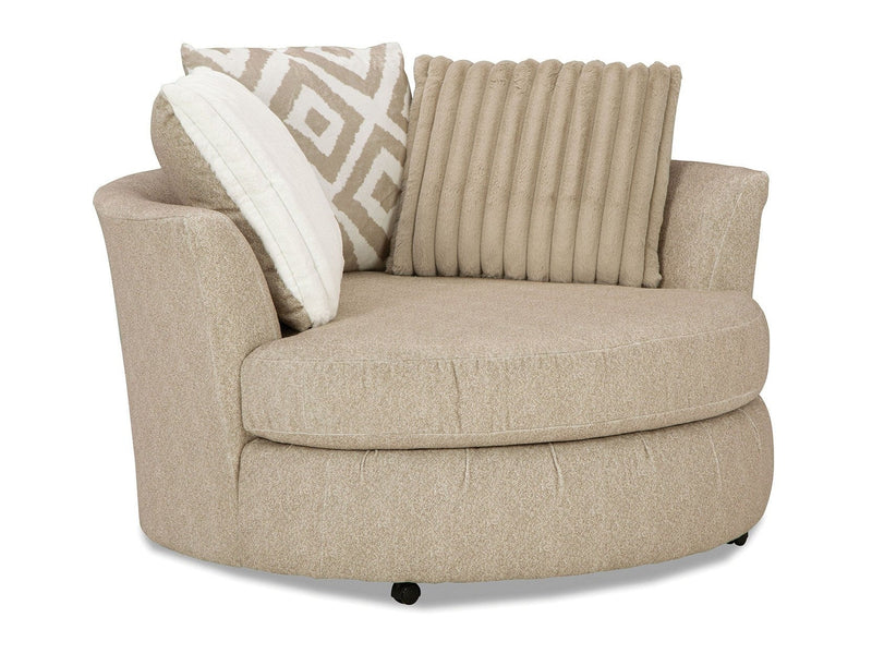 Loughlin Light Brown Swivel Chair