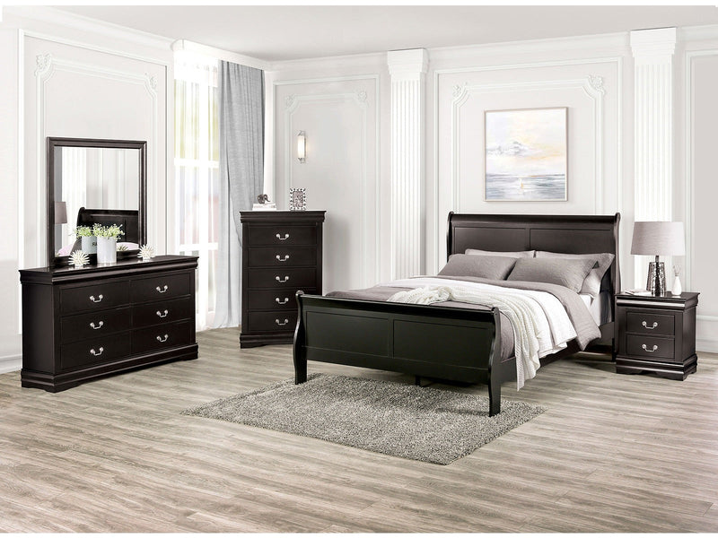 Louis Philippe Black 4 Pc. Queen Bedroom Set