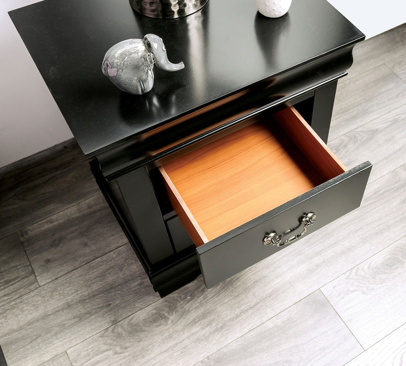 Louis Philippe Black Nightstand