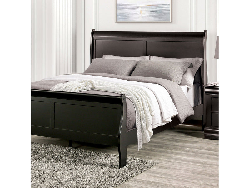 Louis Philippe Black Twin Bed