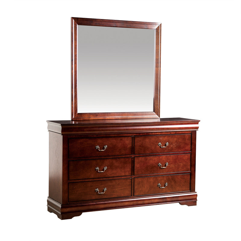 Louis Philippe Dark Cherry 5 Pc. Queen Bedroom Set w/ Chest