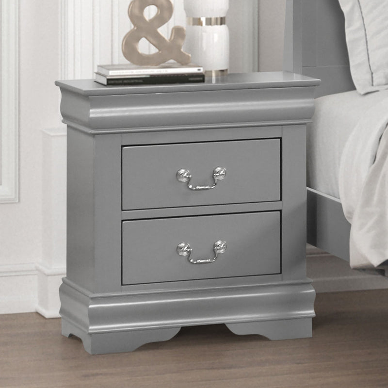 Louis Philippe Gray 5 Pc. Queen Bedroom Set w/ Chest