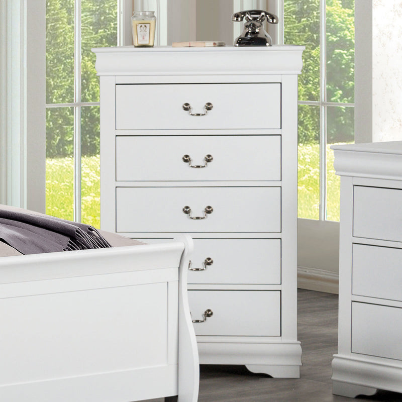 Louis Philippe White 4 Pc. Queen Bedroom Set