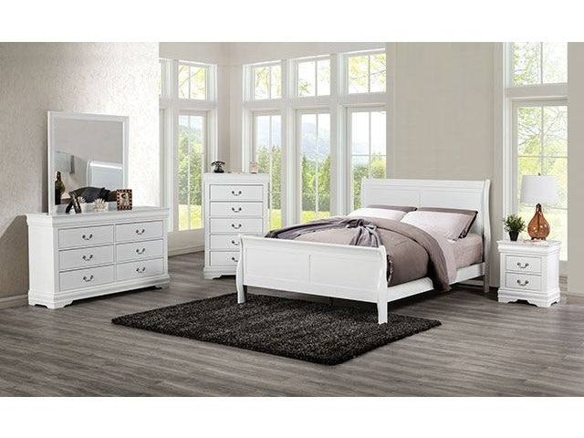 Louis Philippe White 5 Pc. Queen Bedroom Set w/ Chest