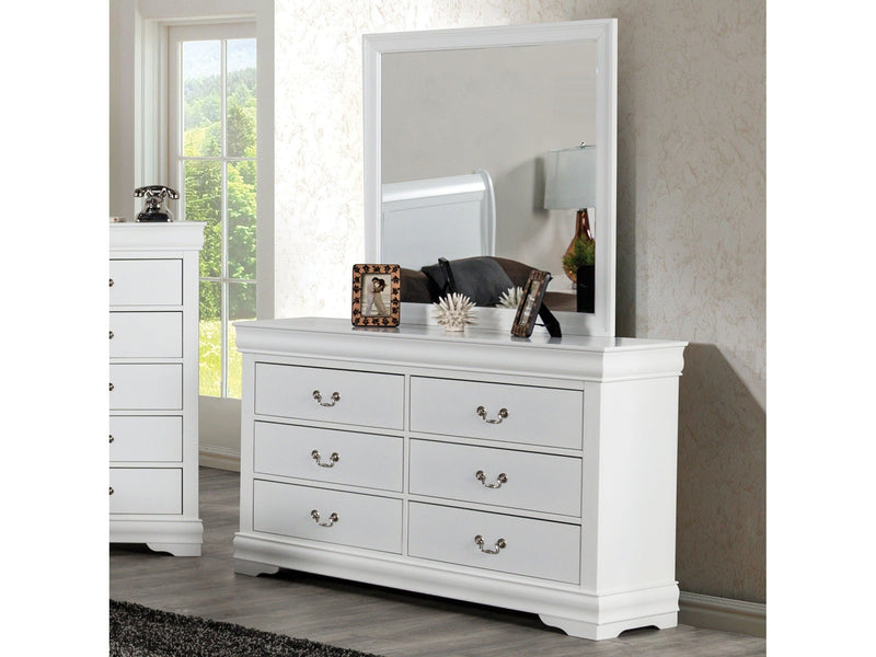 Louis Philippe White 5 Pc. Queen Bedroom Set w/ Chest