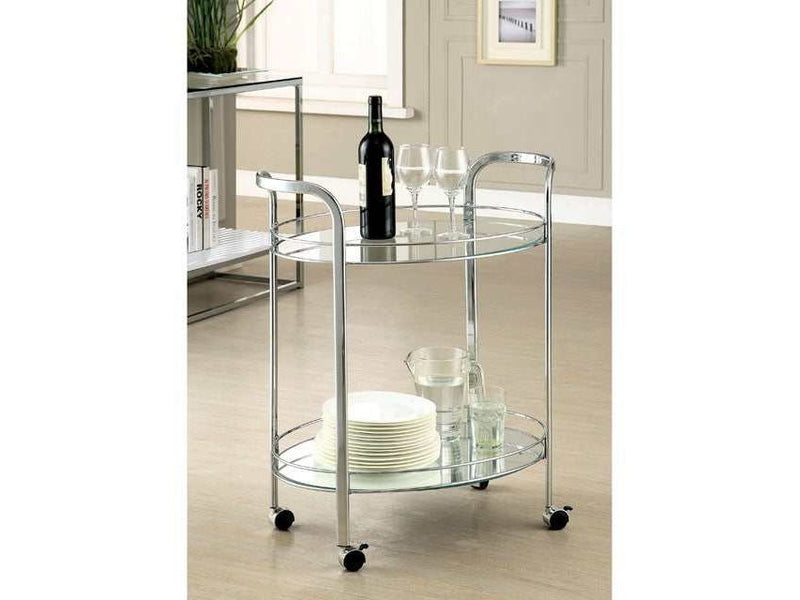 Loule Chrome Serving Cart
