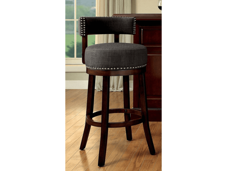 Lynsey Dark Oak/Gray 24" Bar Stool