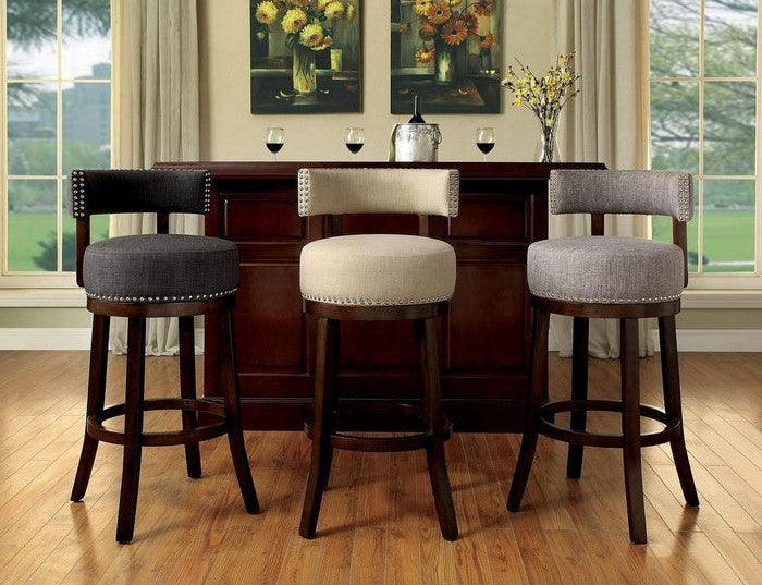 Lynsey Dark Oak/Gray 24" Bar Stool