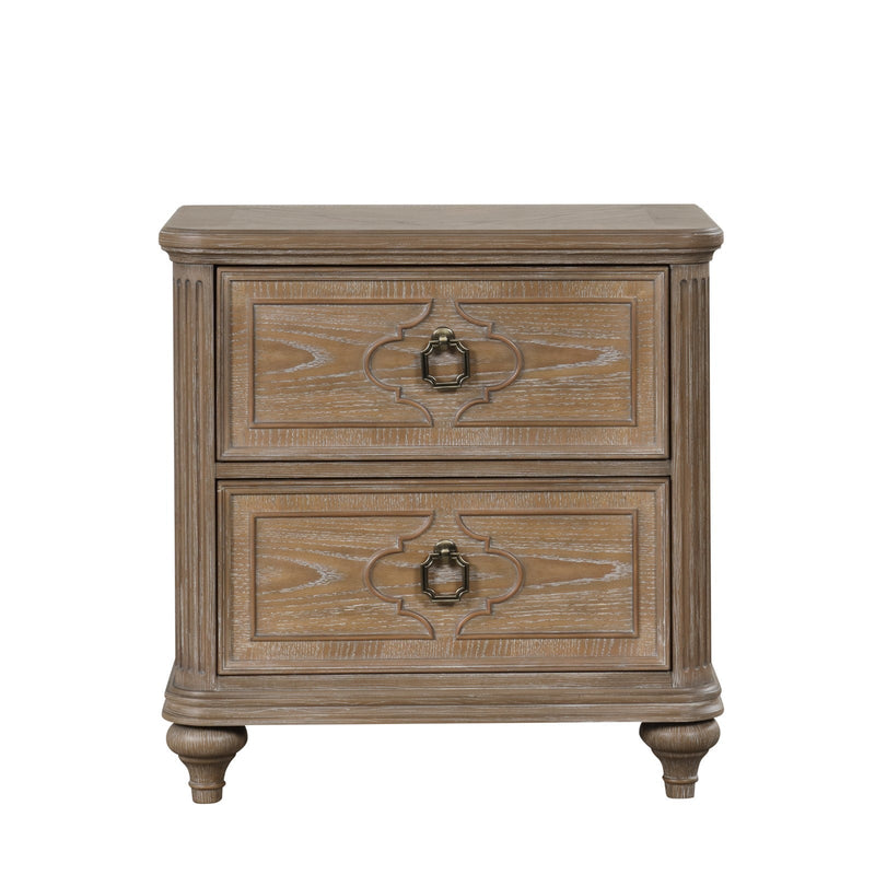 Lyris  Rustic Oak Queen 5 Piece Bedroom Set w/2 Nightstands