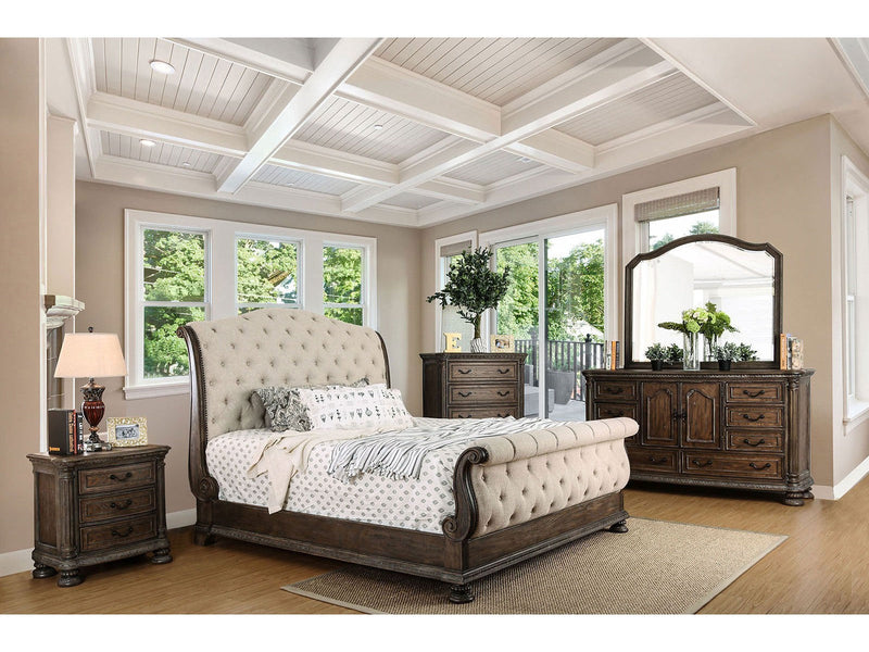 Lysandra Rustic Natural Tone/Beige 5 Pc. Queen Bedroom Set w/ Chest