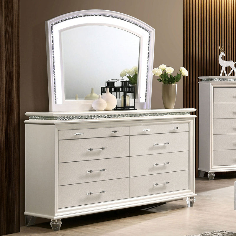 Maddie Pearl White/White 5 Pc. Queen Bedroom Set w/ Chest